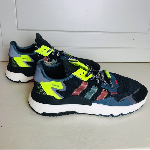 Adidas Nite Jogger Grey Blue Yellow - Picture 6 of 7